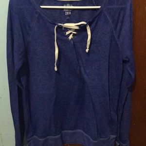 blue So perfect crew long sleeve shirt
